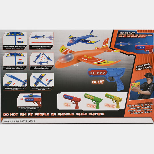 Solid Color Catapult Aircraft Luncher Toy