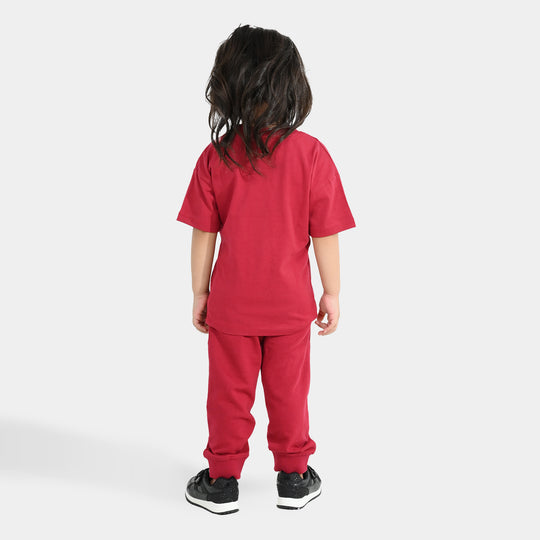 Girls Jersey/Terry 2Piece Suit Happy Girl-Rio.Red
