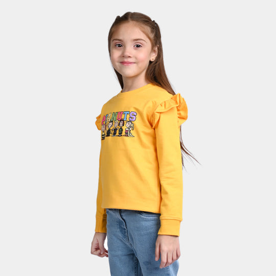 Girls Fleece Sweatshirt Peanuts-Golden Rod