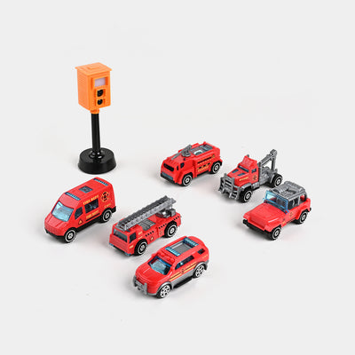 Fire Cars Set with Traffic Signals