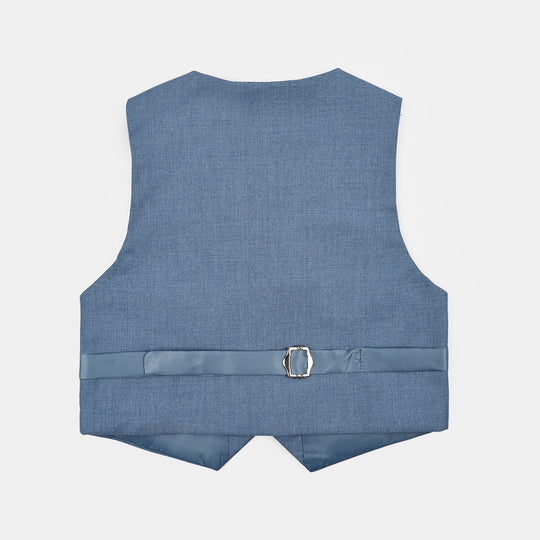 Boys Cotton, Polyester Coat Pant-Blue