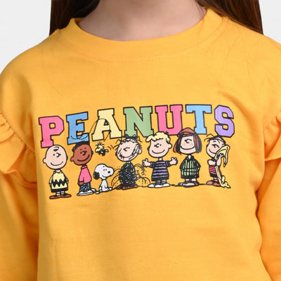 Girls Fleece Sweatshirt Peanuts-Golden Rod