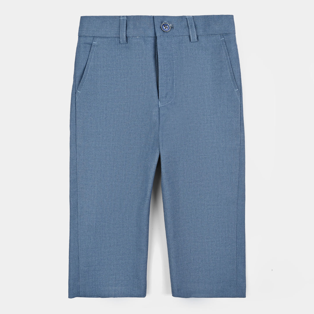 Boys Cotton, Polyester Coat Pant-Blue