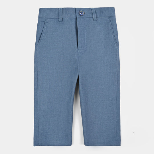 Boys Cotton, Polyester Coat Pant-Blue