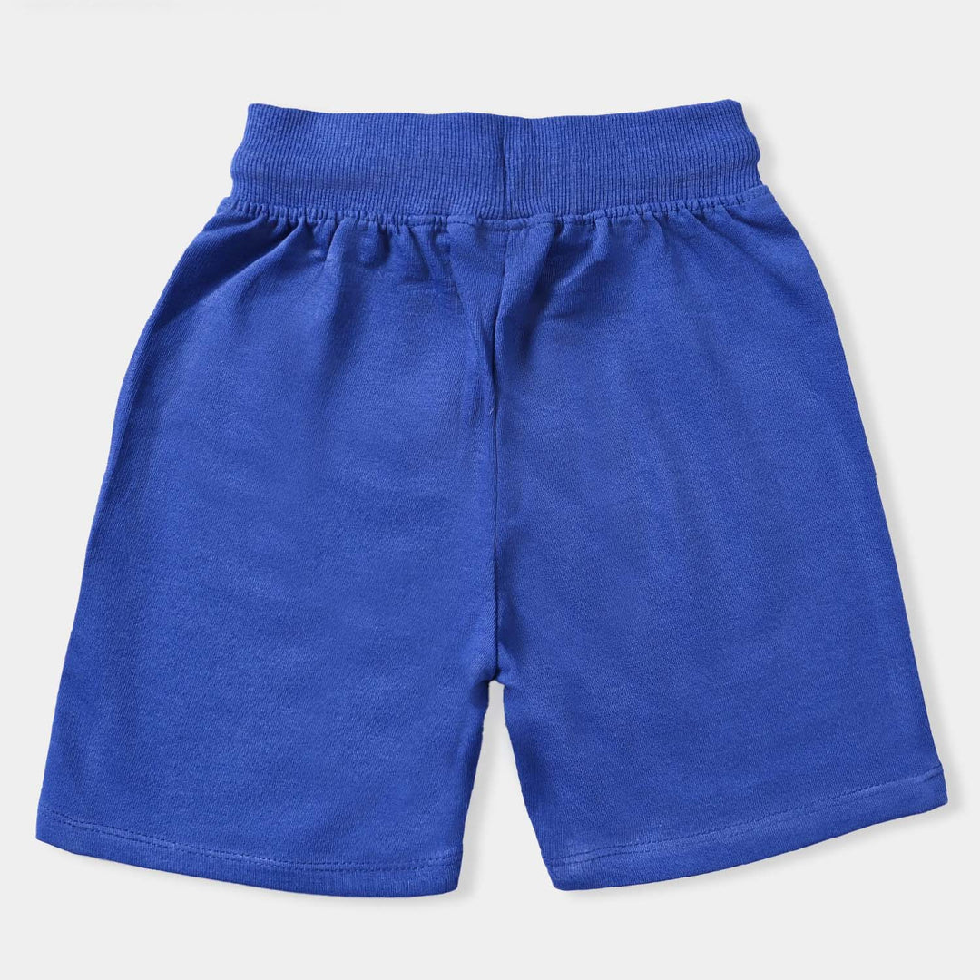 Girls Cotton Terry Short Rainbow-N.Peony