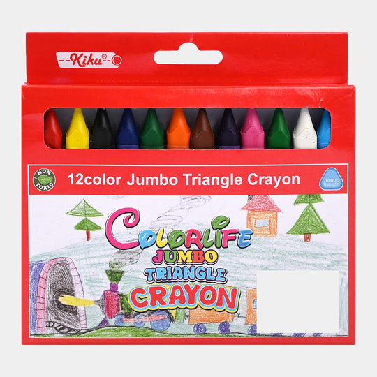 Jumbo Triangle Crayon 12 Color