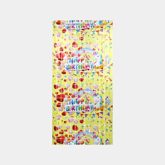 Printed Foil Fringe Curtain Backdrop