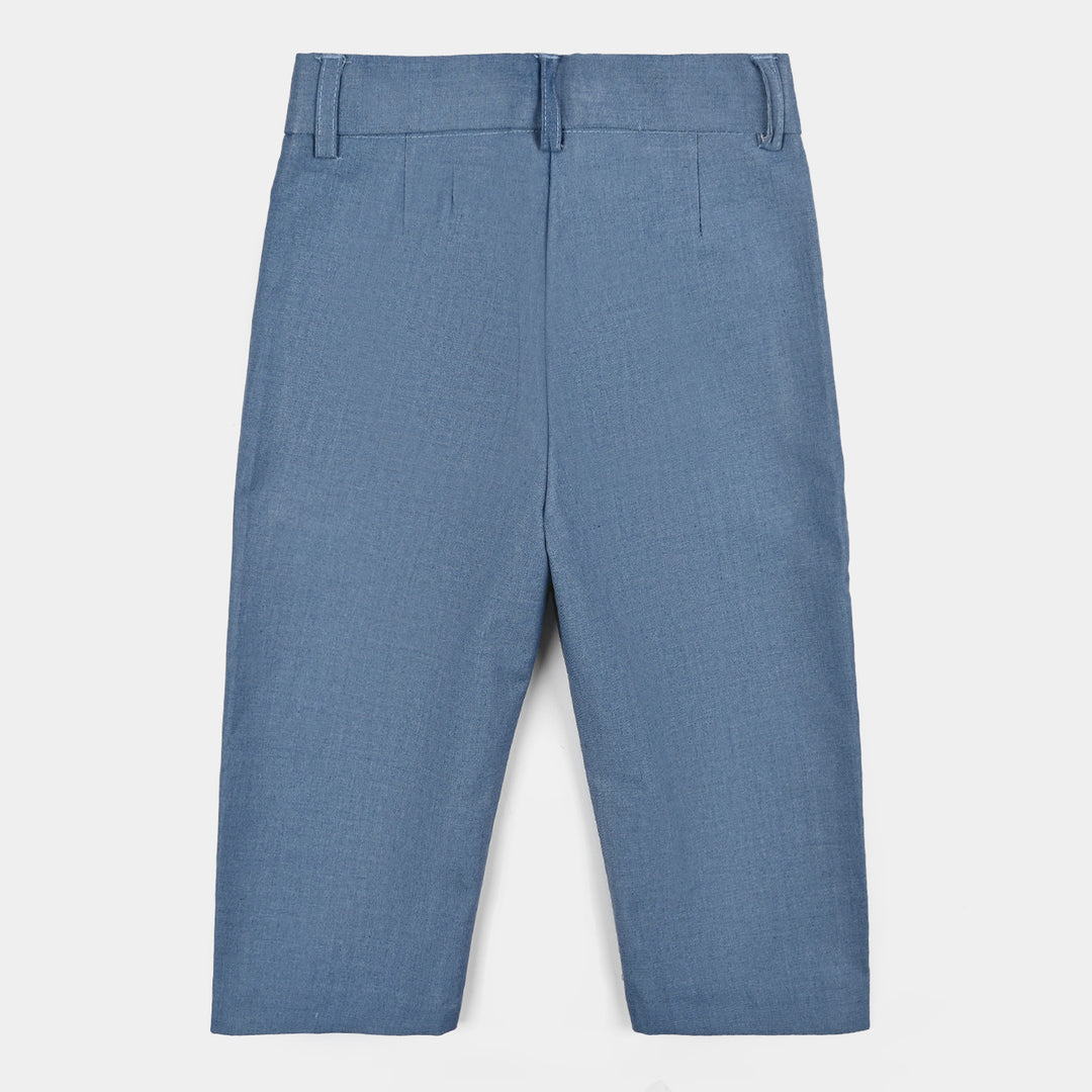 Boys Cotton, Polyester Coat Pant-Blue
