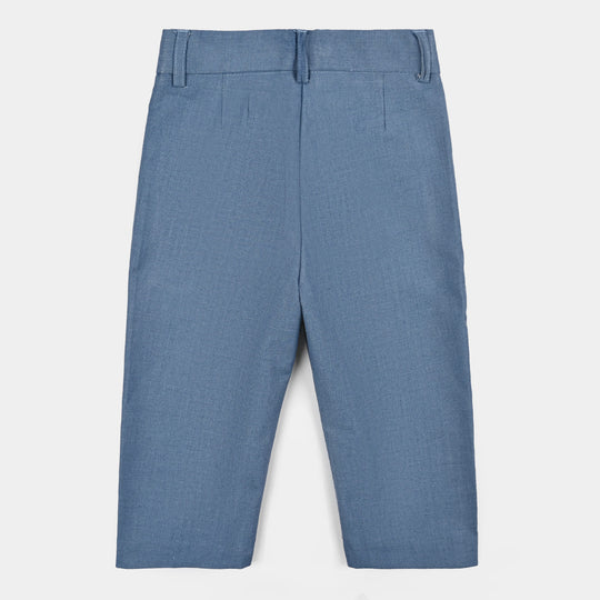 Boys Cotton, Polyester Coat Pant-Blue