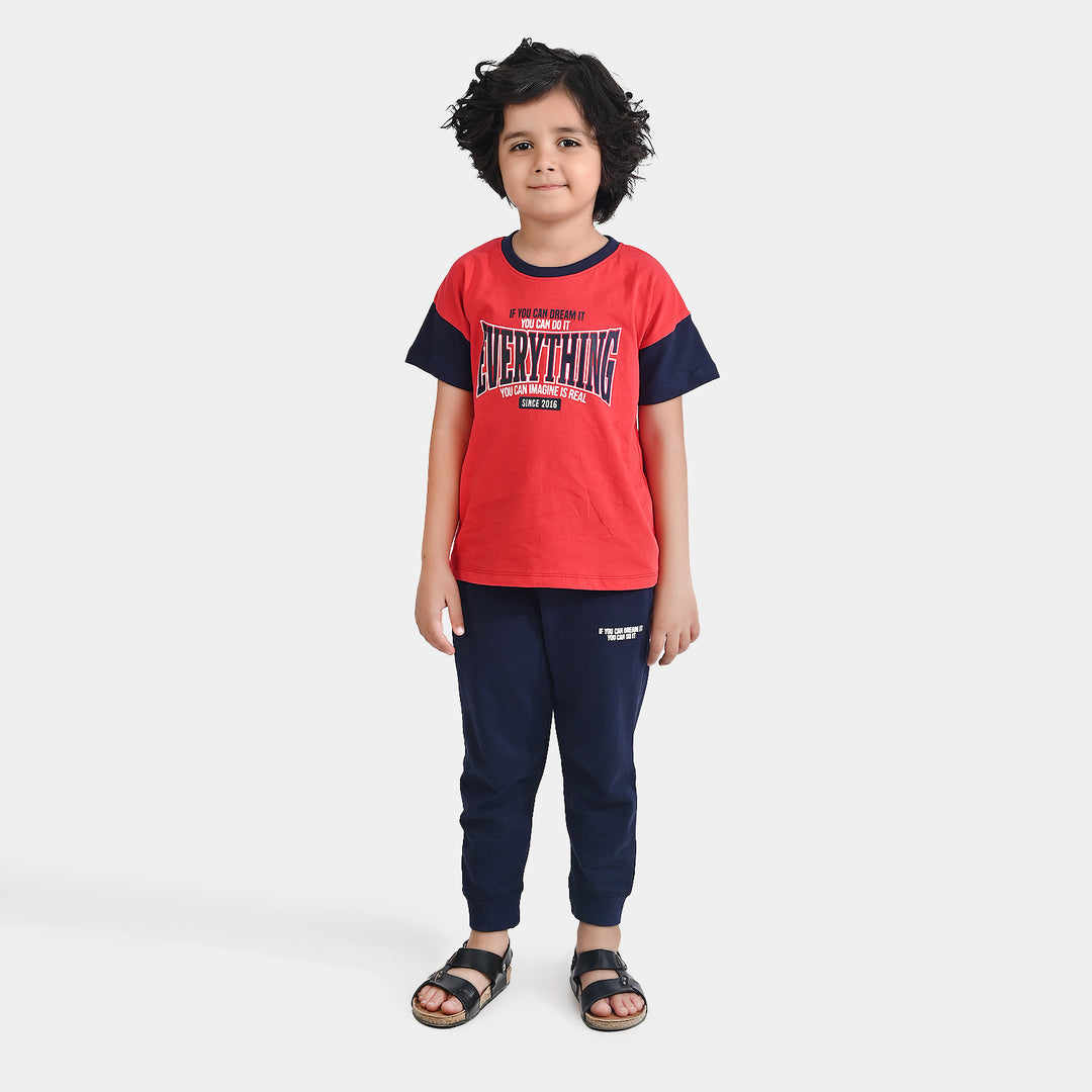 Boys Jersey/Terry 2 Piece Suit Everything-H.Red