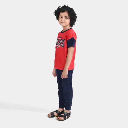 Boys Jersey/Terry 2 Piece Suit Everything-H.Red