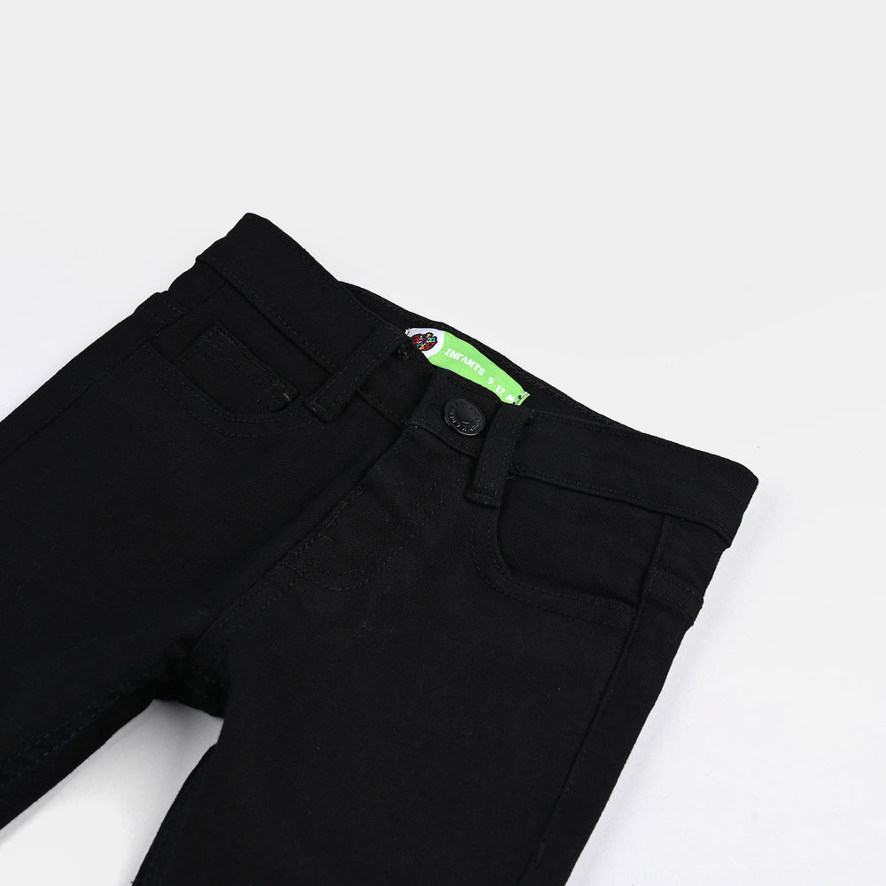 Infant Boys Denim Stretch Pant-BLACK