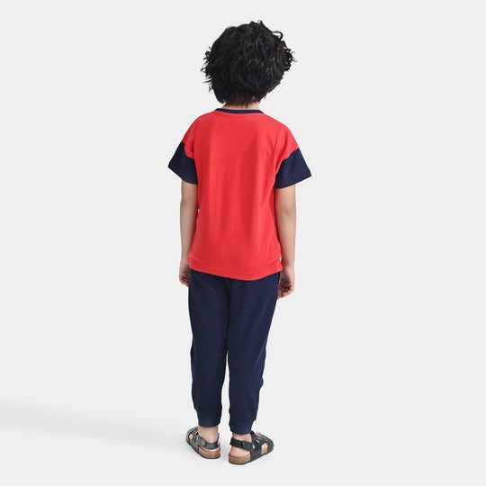 Boys Jersey/Terry 2 Piece Suit Everything-H.Red