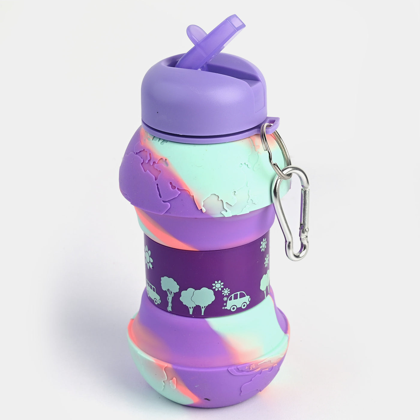 Silicone Foldable Sports Water Bottle For Kids