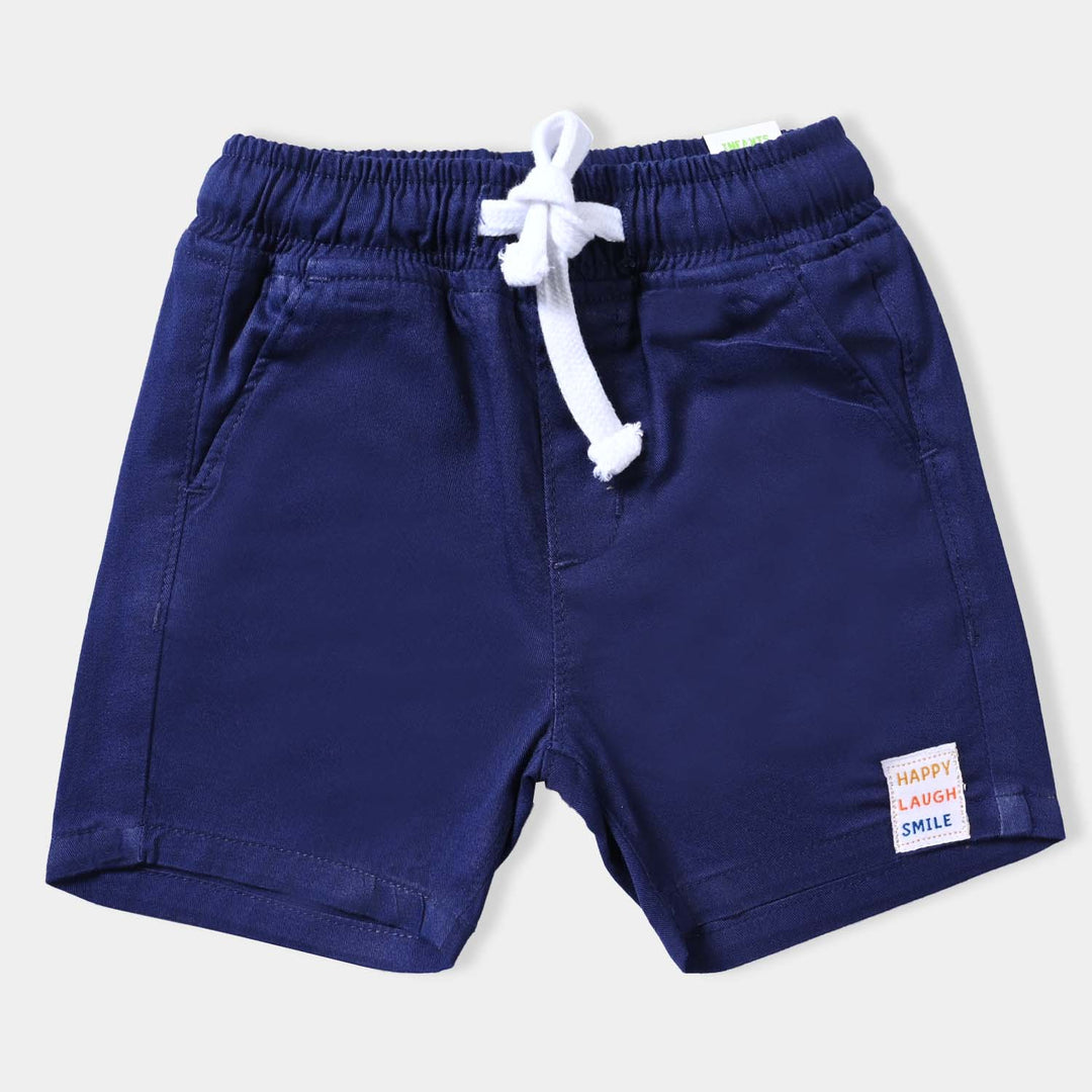 Infant Boys Cotton Twill Short Basic Happy