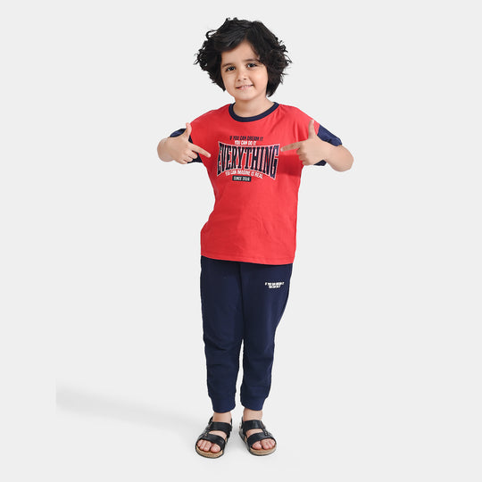 Boys Jersey/Terry 2 Piece Suit Everything-H.Red