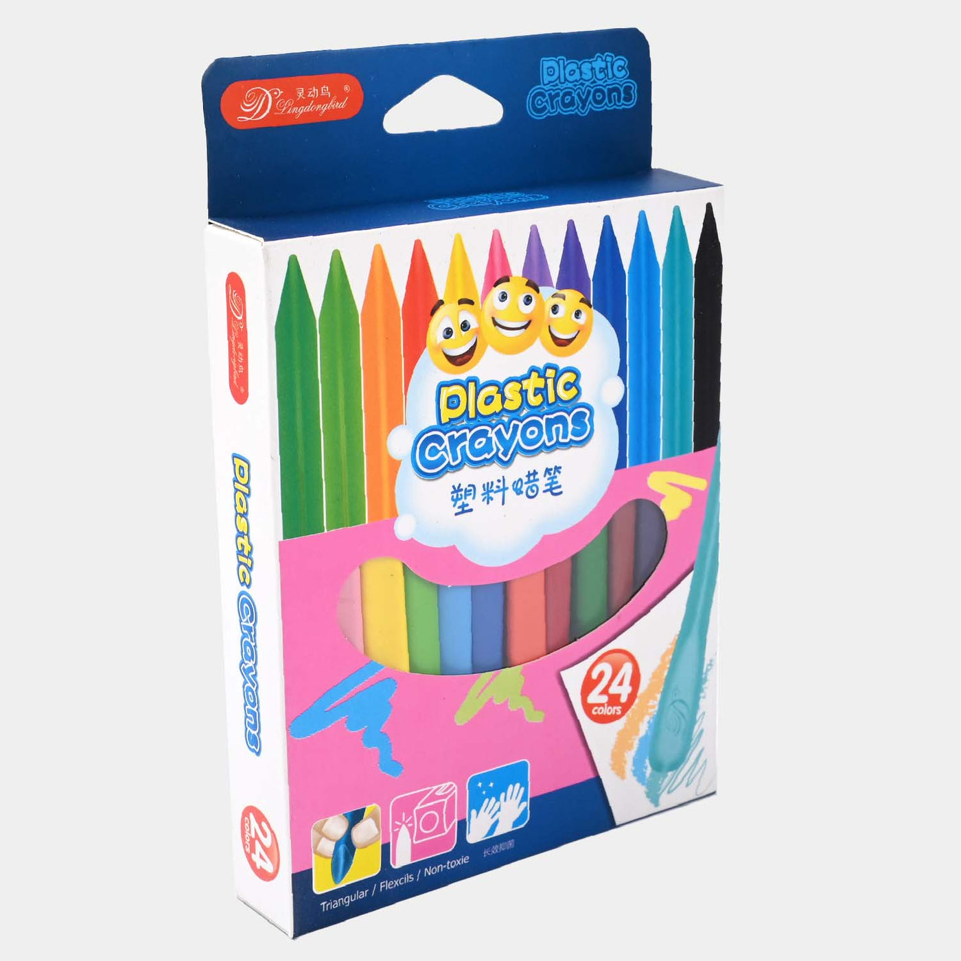 Plastic Crayon Colors 24Pcs