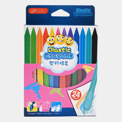 Plastic Crayon Colors 24Pcs