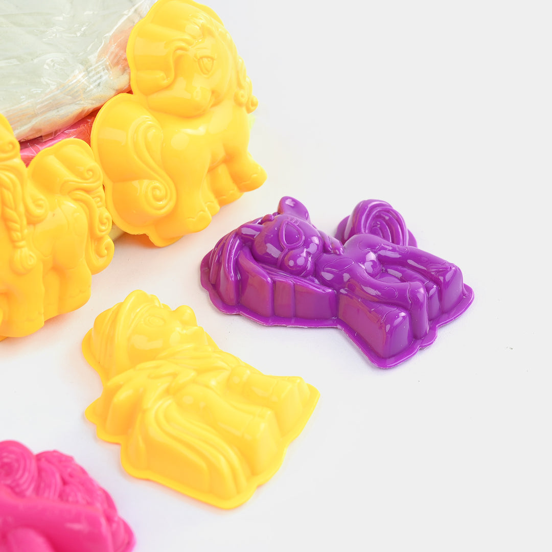 Magic Sand Clear Zip Pouch Playset with Molds