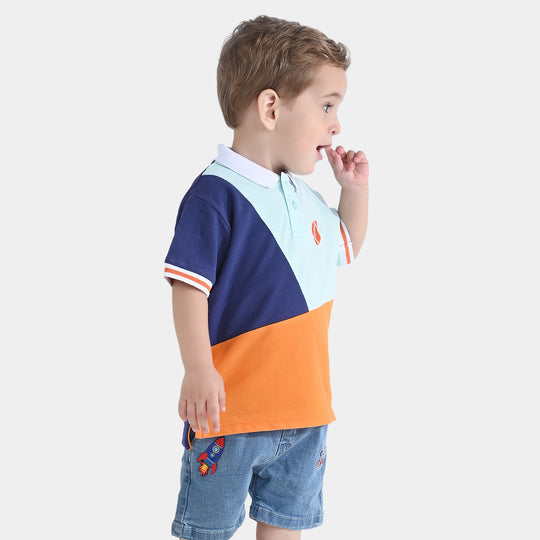 Infant Boys Cotton PK Polo Lets Play-Mix.