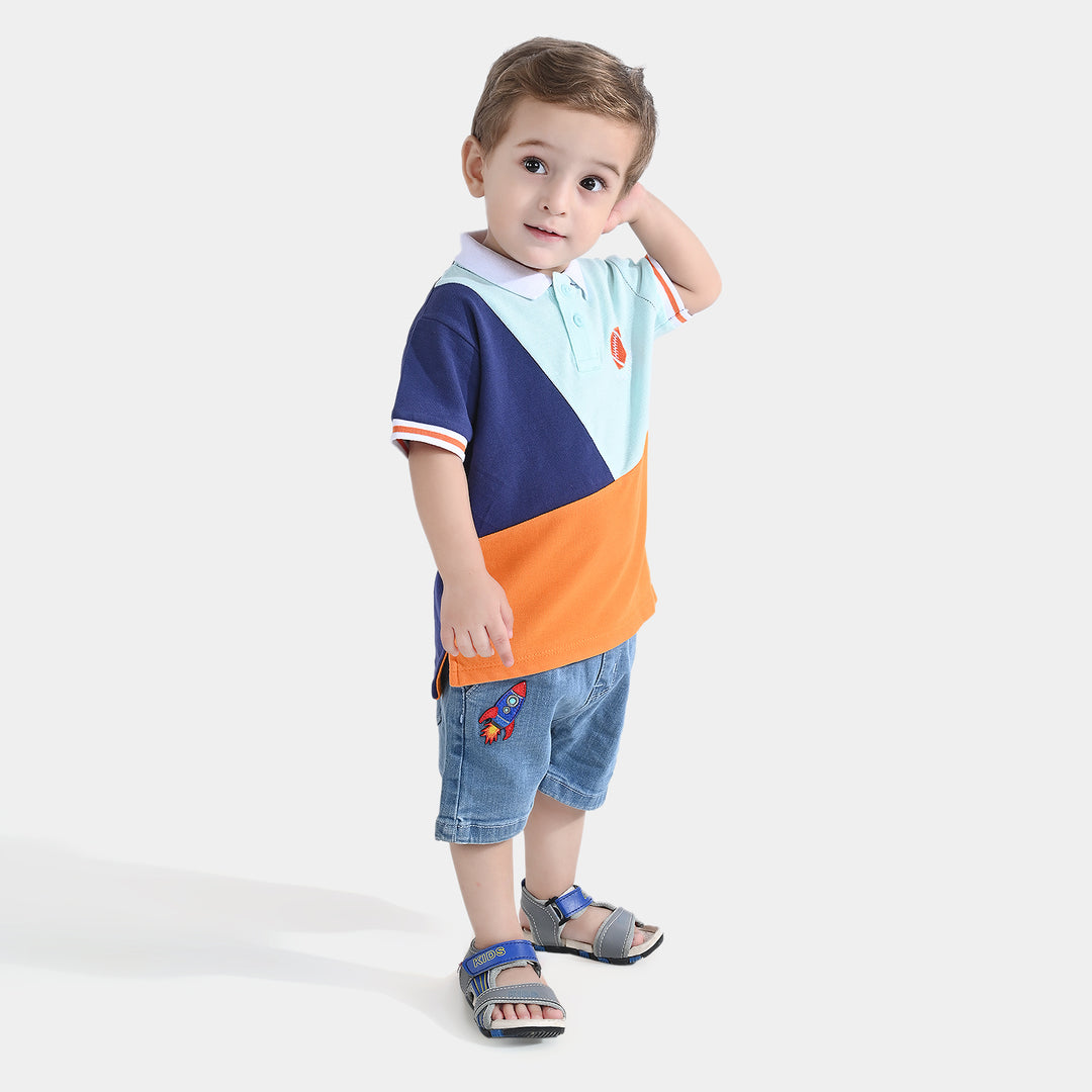 Infant Boys Cotton PK Polo Lets Play-Mix.