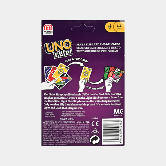 Uno Flip Card Game Box For Kids