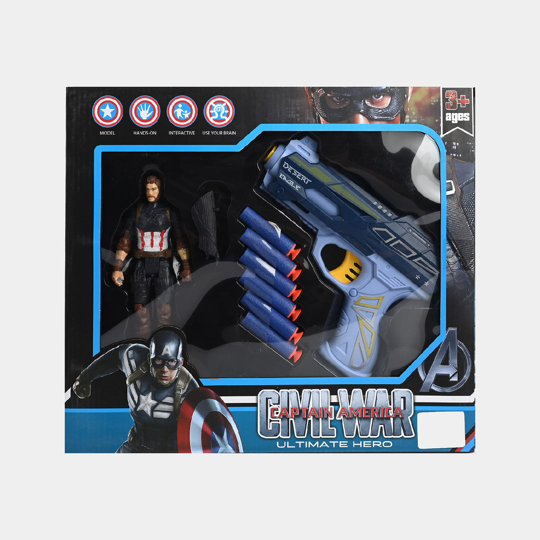 Action Figure Soft Bullet Target Play Set For Kids