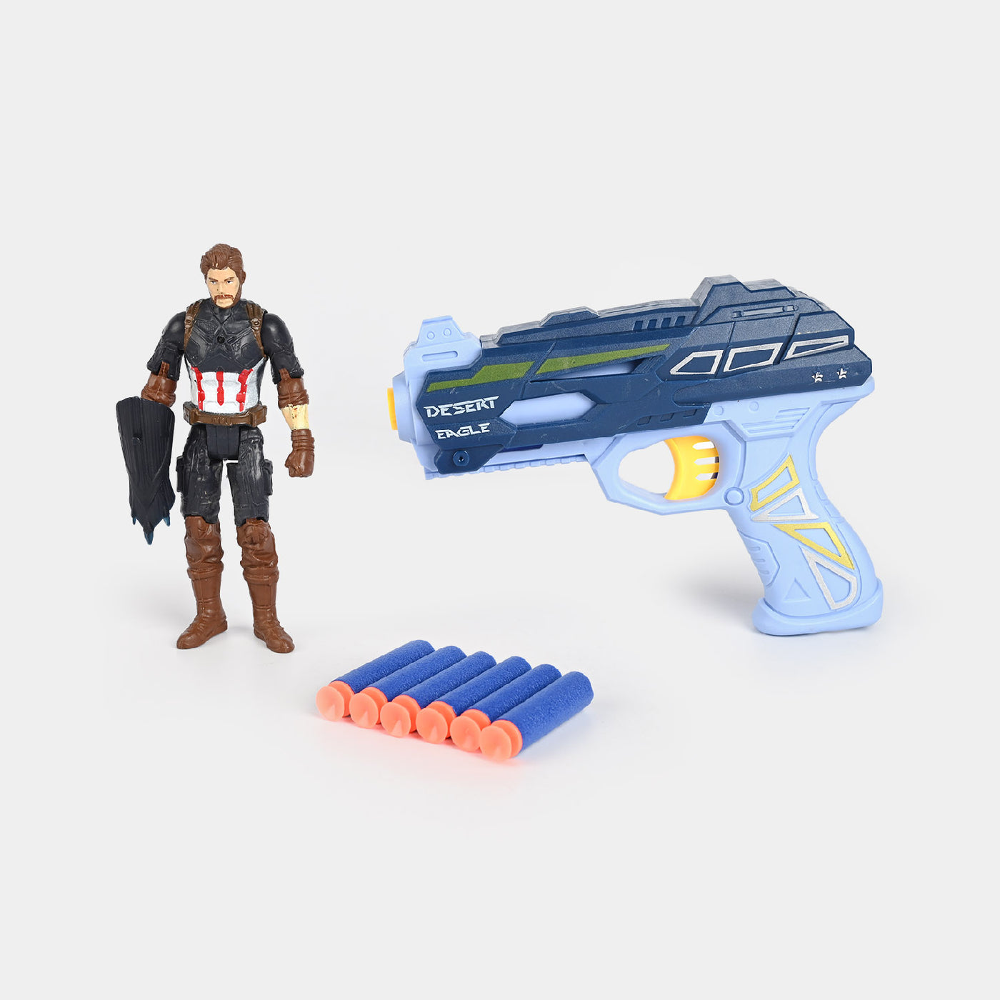 Action Figure Soft Bullet Gun Play Set For Kids