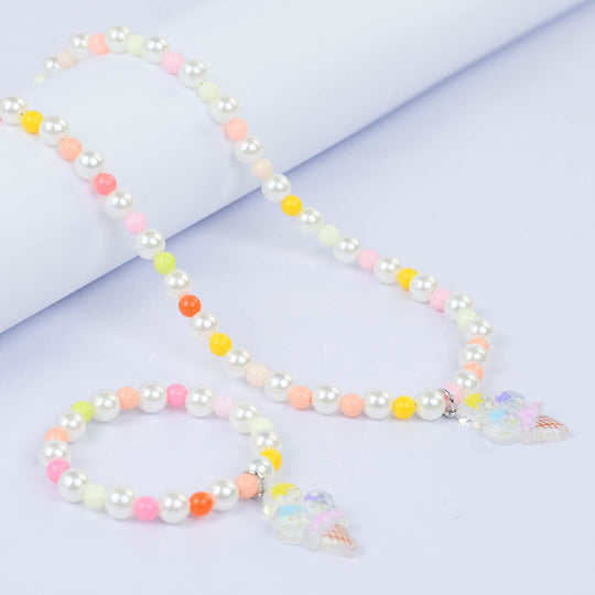 CHARM BEADED NECKLACE & BRACELET FOR GIRLS