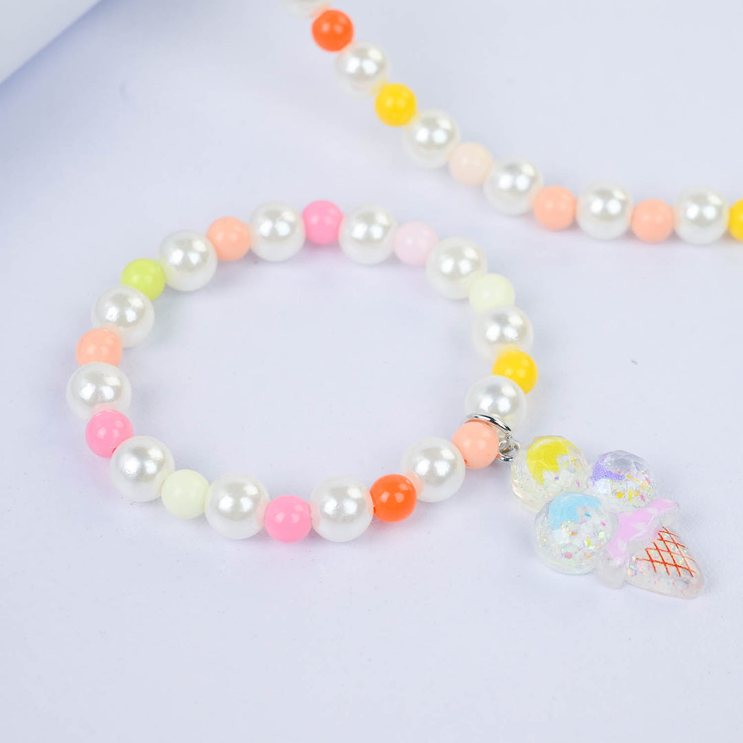 CHARM BEADED NECKLACE & BRACELET FOR GIRLS
