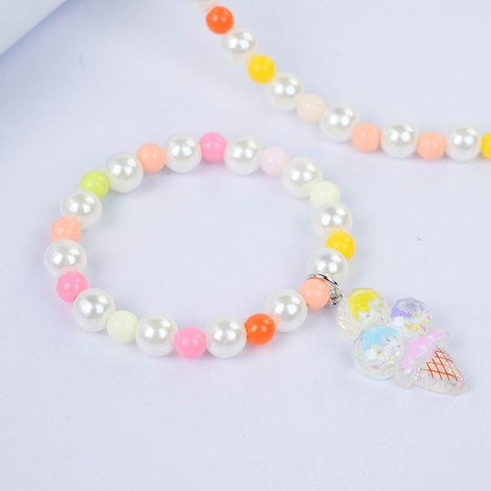CHARM BEADED NECKLACE & BRACELET FOR GIRLS