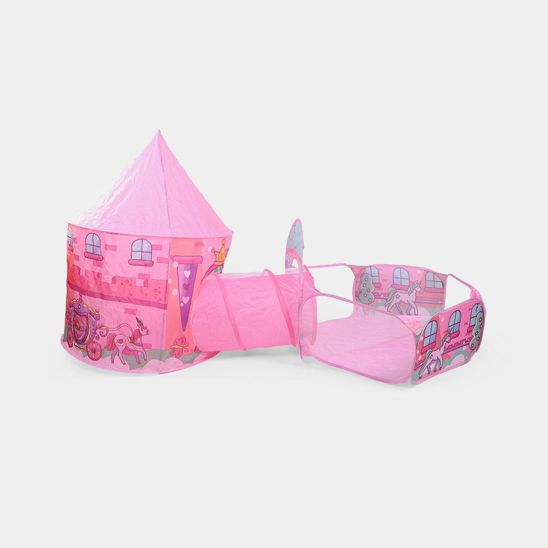 Children Tent House 3-in-1 Pop-Up Play Tent & Tunnel Set