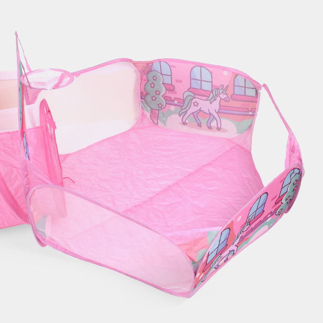 Children Tent House 3-in-1 Pop-Up Play Tent & Tunnel Set