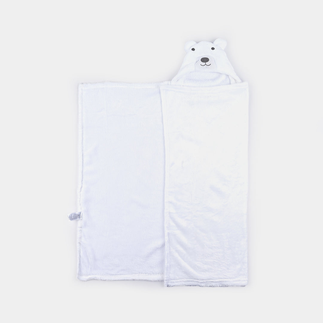 Hooded Character Blanket 0M+ | White P01