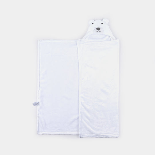 Hooded Character Blanket 0M+ | White P01