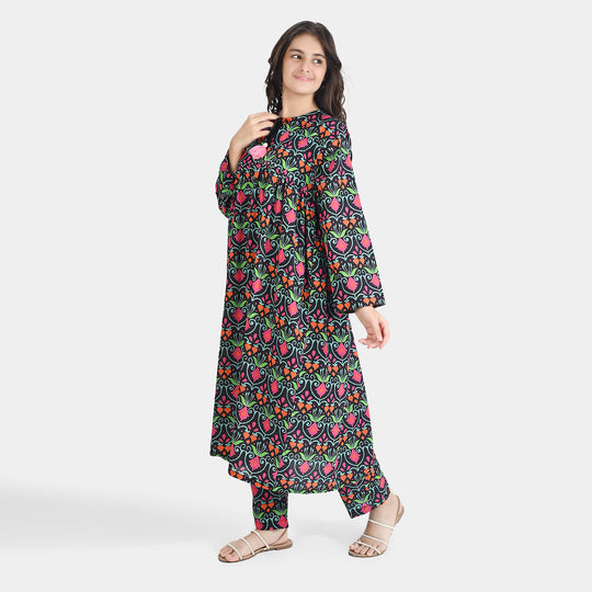 Teen Girls Cotton 2 PC Suit-Breeze-Multi