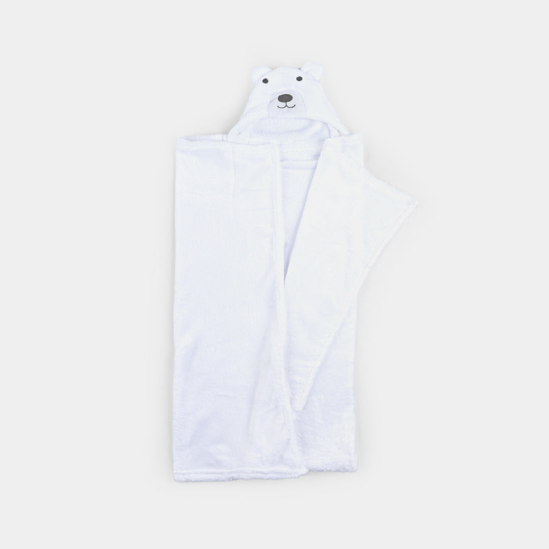 Hooded Character Blanket 0M+ | White P01
