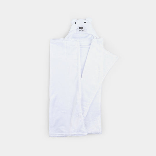 Hooded Character Blanket 0M+ | White P01