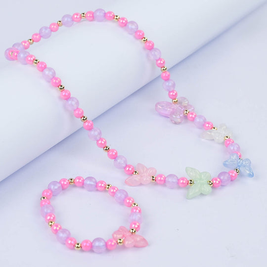CHARM BEADED NECKLACE & BRACELET FOR GIRLS