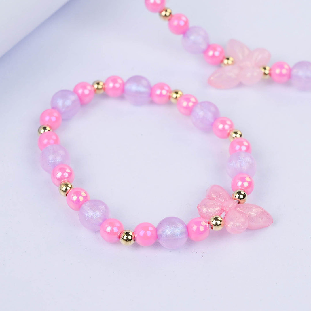 CHARM BEADED NECKLACE & BRACELET FOR GIRLS