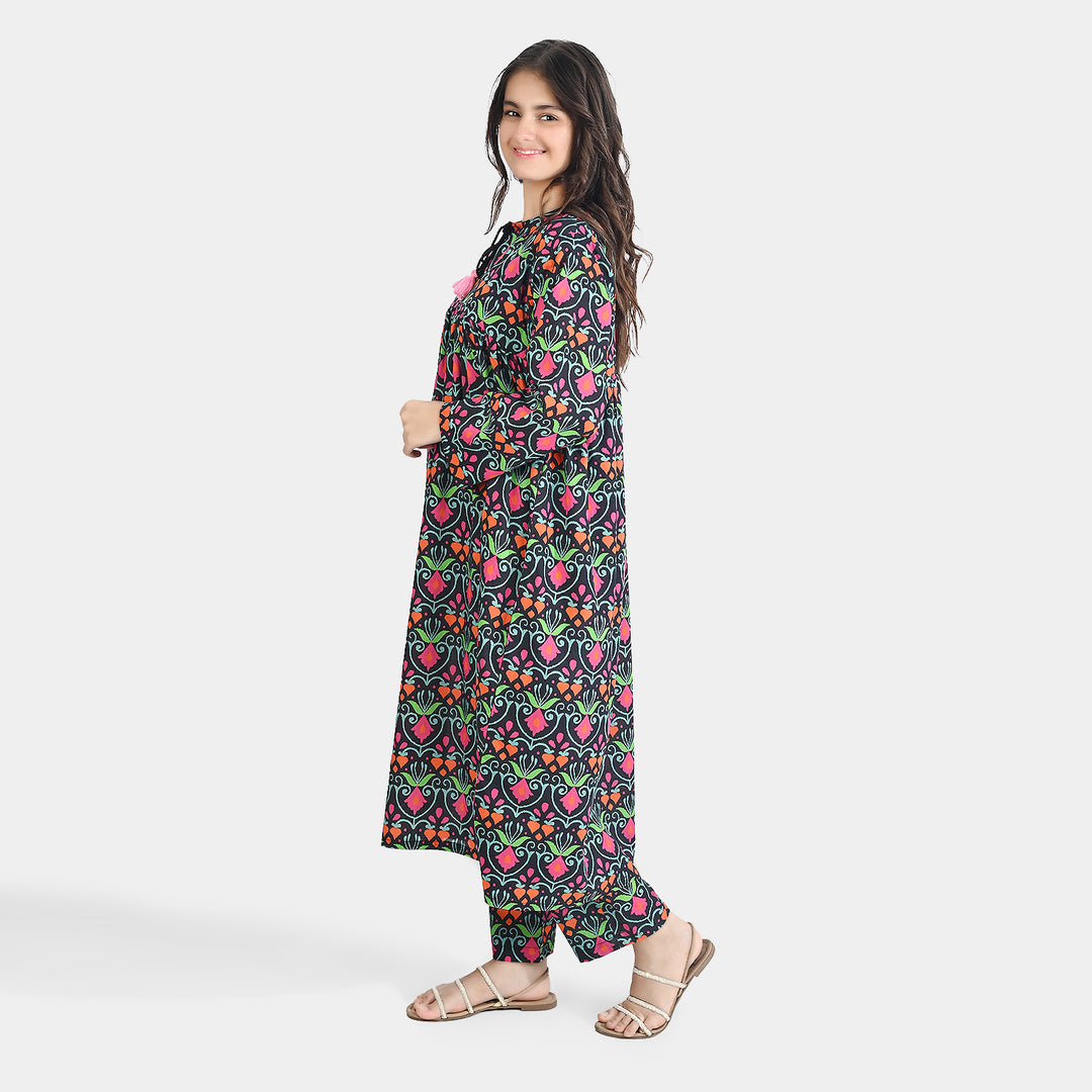 Teen Girls Cotton 2 PC Suit-Breeze-Multi