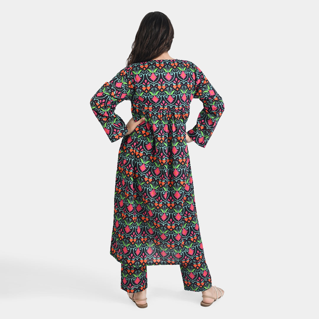 Teen Girls Cotton 2 PC Suit-Breeze-Multi