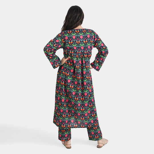 Teen Girls Cotton 2 PC Suit-Breeze-Multi
