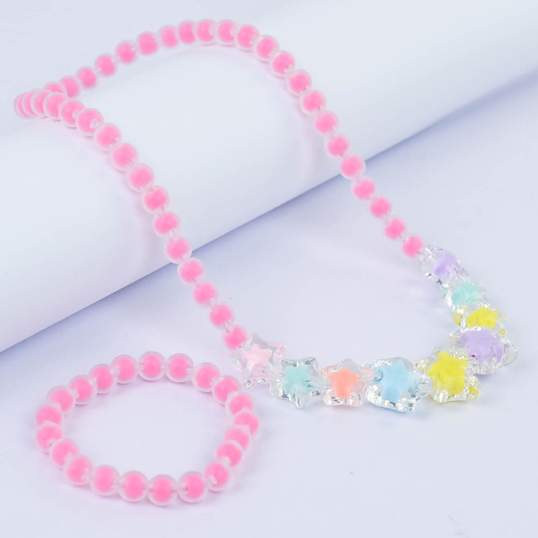 CHARM BEADED NECKLACE & BRACELET FOR GIRLS