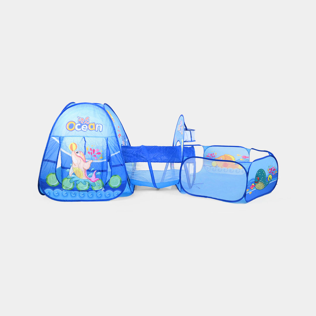 Children Tent House 3-in-1 Pop-Up Play Tent, Tunnel, and Ball Pit
