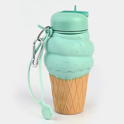 Silicone Foldable Ice-cream Cone Water Bottle For Kids