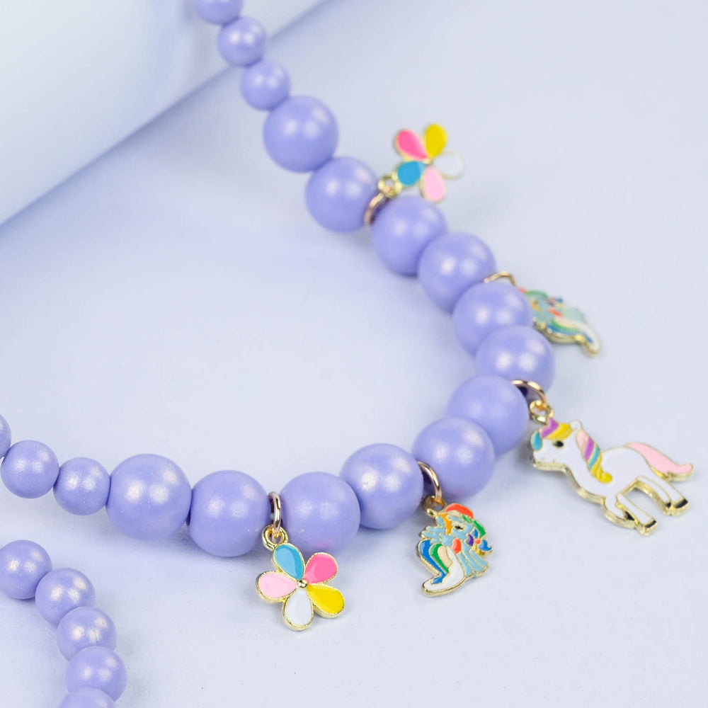 CHARM BEADED NECKLACE & BRACELET FOR GIRLS