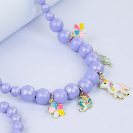 CHARM BEADED NECKLACE & BRACELET FOR GIRLS