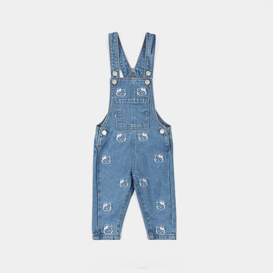 Infant Girls Denim rigid Over Kitty-Light.Blue