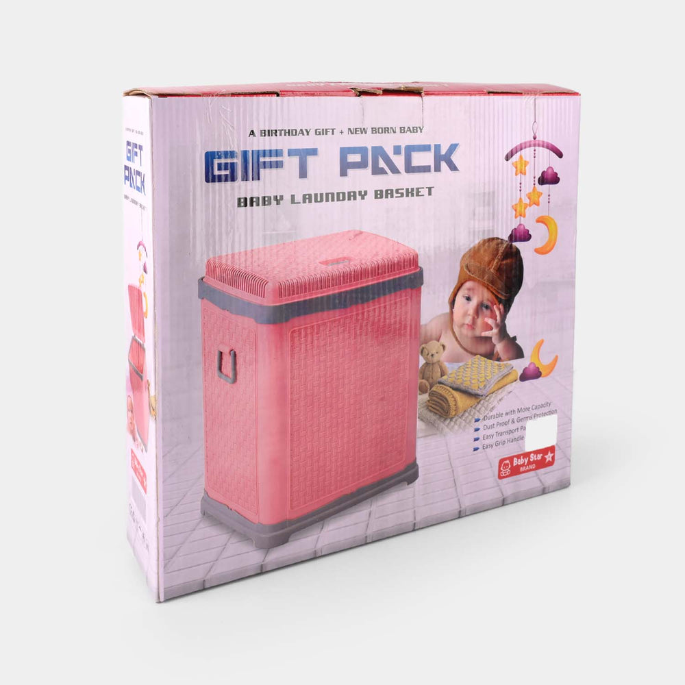 Durable Plastic Laundry Basket | PINK